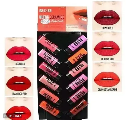 Ultra Matte Waterproof Creamy Lipstick Set Of 12 Pcs