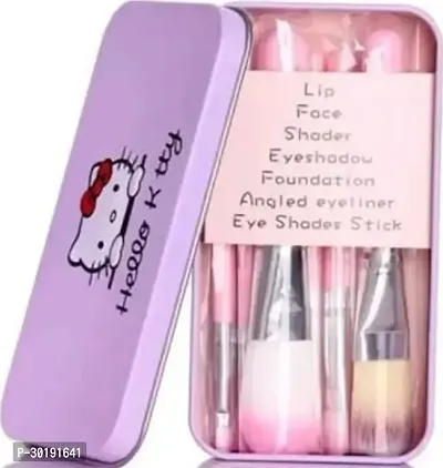 Squared Makeup Brush Set Of 7 With Hello Kitty Print Pack-thumb0