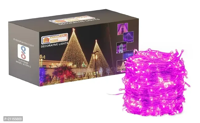 ENRICHOUR HOME - ERH 11 Meter Long Led Power Pixel Serial String Light, 24 Light in Bulb/ Copper Led Pixel String Light for Decoration (Pink) Pack of 1-thumb0