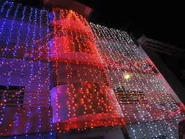 HeartyHome Decorative (12 Meter) LED Rice Still Led String Light Diwali Still Led Ladi String Light Jhalar for Home Decor, Diwali, Christmas and Festive Decoration (Red)-thumb1