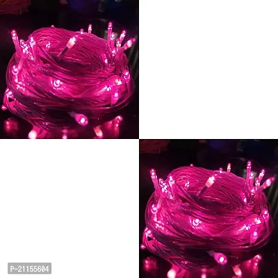 ENRICHOUR HOME - ERH LED Rice Light for Decoration String and Series Light for Diwali Christmas Indoor Outdoor Decoration Bedroom Wedding, Birthday Party (Pink, 2)