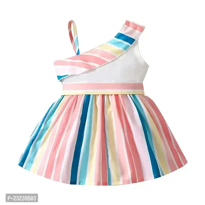 PAMBERSTON Tutu Dresses for Toddler Girls Toddler Infant Kids Baby Girls Summer Girl's Rainbow Striped Dress Children's-thumb3