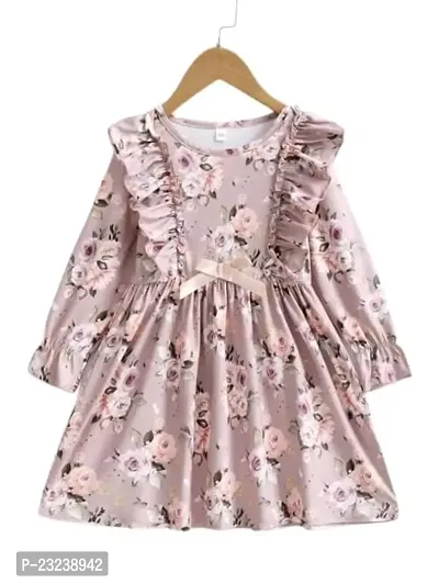 PAMBERSTON Toddler Kids Infant Baby Girls Spring Fall Dress Casual Long Sleeve Floral Printed