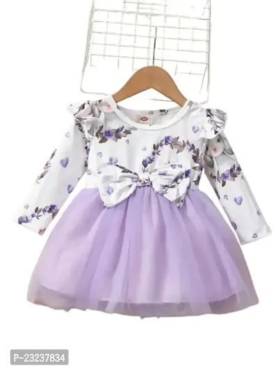 PAMBERSTON Baby Girl Tutu Dress Long Sleeve Bow Tulle Princess Flower Girls Dresses for Infant Toddler Wedding Birthday Tea Party Dress-thumb0