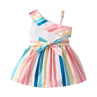 PAMBERSTON Tutu Dresses for Toddler Girls Toddler Infant Kids Baby Girls Summer Girl's Rainbow Striped Dress Children's-thumb1