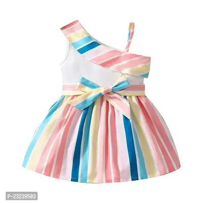 PAMBERSTON Tutu Dresses for Toddler Girls Toddler Infant Kids Baby Girls Summer Girl's Rainbow Striped Dress Children's-thumb2
