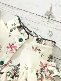 PAMBERSTON Girls Floral Print Ruffle Trim Belted Dress-thumb4