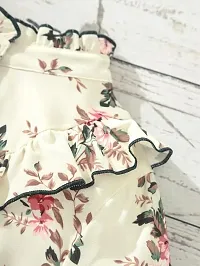 PAMBERSTON Girls Floral Print Ruffle Trim Belted Dress-thumb3