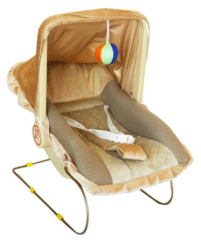 9 in 1 Premium Carry Cot Cum Bouncer Feeding Chair Baby Carrier Baby Chair Rocker Baby Bath Tub Carrying Bouncer Storage Box  Baby Swing with Mosquito Net Feeding Swing (Brown)
