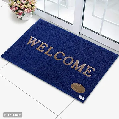 Heart Home Rubber Super Absorbent Outdoor Welcome MAT? Non-Slip Net Backing, Heavy Duty, Waterproof, Easy Clean for Entry, Dust Trapper, Eco-Friendly (Blue)-Pack of 3-HHEART15359 (HHEART015359)-thumb3