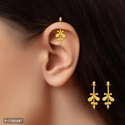 Traditional Gold Platted Maharashtrian Bugadi Earrings Collection-thumb2