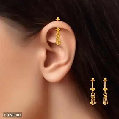 Traditional Gold Platted Maharashtrian Bugadi Earrings Collection-thumb0
