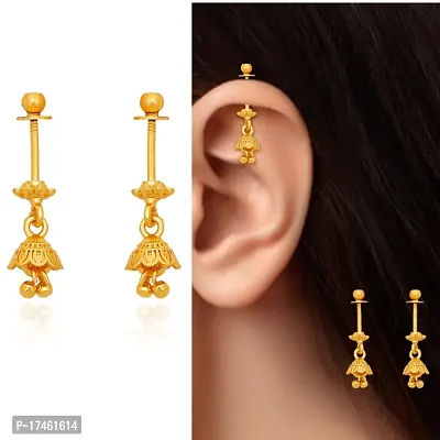 Traditional Gold Platted Maharashtrian Bugadi Earrings Collection-thumb2