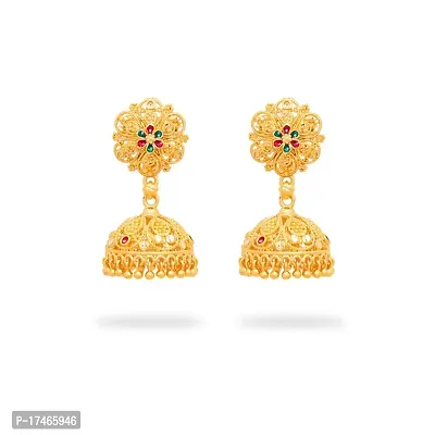 Traditional Gold Platted Premium Jumkhi Earrings-thumb3