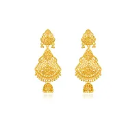 Traditional Gold Platted Premium Long Jumkhi Earrings-thumb2