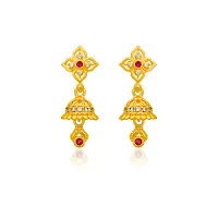 Traditional Gold Platted New Jumkhi Earrings Collection-thumb3