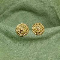 Traditional Gold Platted Stud Earrings Collection-thumb2