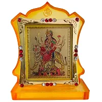 JMStore Hindu Goddess Maa Durga Bhavani MATA Durga Vaishano Devi Sheronwali Acrylic Small Frame for Home Office  Car Temple-thumb2