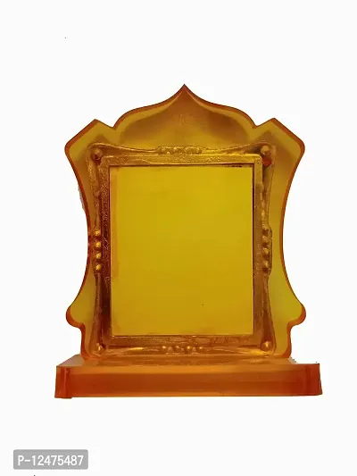 JMStore Ganesh Murti Ganesh Idol for Car Dashboard Ganesh Statue Ganesh Murti Gold Plated Acrylic Frame Lord Ganpati Diwali Gifts Home Decor Murti-thumb3