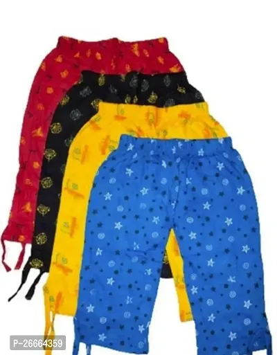 Charming Multicoloured Cotton Printed Track Pant For Boys-Pack Of 4