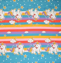 Neekshaa 230 TC Kids Printed Cotton Double Bed Bedsheet with Two Pillow Covers_Size-90*90 inch (Unicorn Design)-thumb1