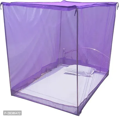 Neekshaa Mosquito Net for Single Bed Nylon Mosquito Net for Baby | Bedroom | Family_Size-6x3 FT_Color-Purple-thumb0