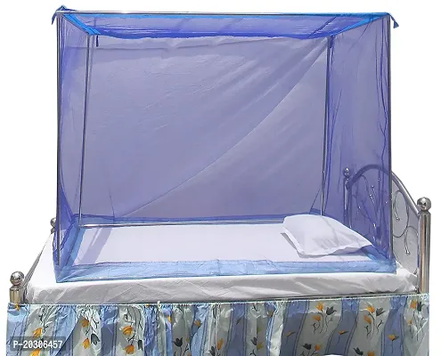 Neekshaa Mosquito Net for Single Bed Nylon Mosquito Net for Baby | Bedroom | Family_Size-6x3 FT_Color-Blue-thumb0