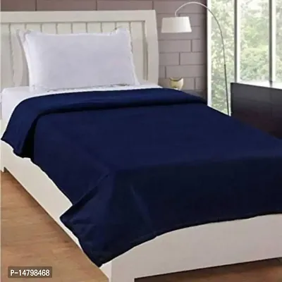 Neekshaa Soft  Warm Single Bed Plain Polar Fleece Blanket, Size- 60*90 inch (Colour: Blue)