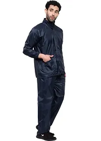 Neekshaa Raincoat for Men Waterproof Raincoat with Hood Raincoat for Men Bike Rain Suit Rain Jacket Suit with Storage Bag Size-Free (Blue)-thumb4