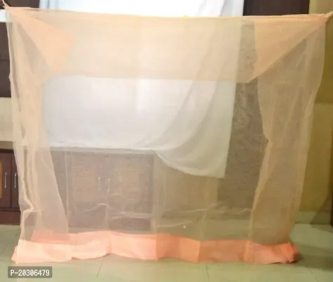 Neekshaa Mosquito Net for Single Bed Nylon Mosquito Net for Baby | Bedroom | Family_Size-6x3 FT_Color-Orange-thumb0