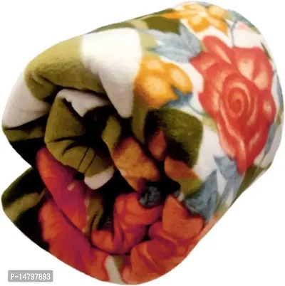 Neekshaa? Single Bed Soft Floral Printed Polar Fleece Blanket_Size - 60*90 inch, Color-Multi-thumb0