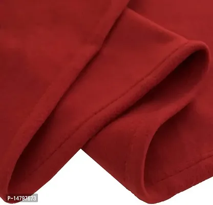 Neekshaa Plain Fleece Polar Single Bed Blanket Warm Soft  Comfortable for Winter / AC Room / Hotel / Donation / Travelling_Size - 60*90 inch, Color-Red-thumb2