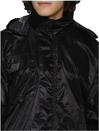 Neekshaa Unisex Rain Suit With Hood and Carry Bag (Raincoat for Women and Men_Black  Blue)-thumb3