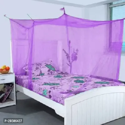 Neekshaa Mosquito Net for Single Bed Nylon Mosquito Net for Baby | Bedroom | Family_Size-6x3 FT_Color-Purple-thumb0