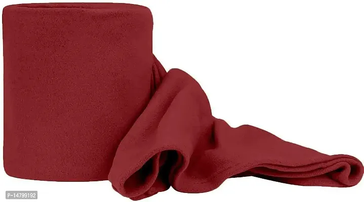 Neeshaa? Polar Fleece Blanket for Single Bed| All Season Ultra Soft  Light-Weight Travel Blanket | 60x90 inch, Red-thumb2
