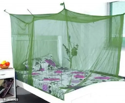 Neekshaa Mosquito Net for Single Bed Nylon Mosquito Net for Baby | Bedroom | Family_Size-6x3 FT_Color-Green-thumb0