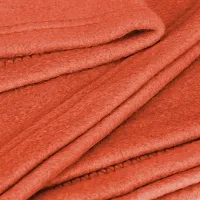 Neeshaa? All Season Solid/Plain Light Weight Polar Fleece Single Bed Blanket (152 x 228 cm, Orange)-thumb1