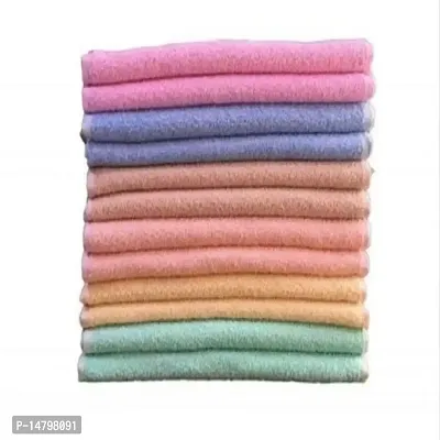 100 Per Cotton Soft Super Absorbent Antibacterial Face Towel Set 200 Gsm Size 12 18 Inch Multicolor Pack Of 6
