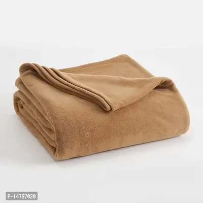 Neekshaa Fleece Polar Blanket for Single Bed| All Season Ultra Soft  Light-Weight Travel Blanket | 60x90 inch, Cream-thumb0