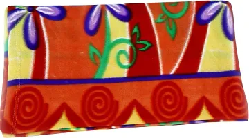 Neekshaa? Single Bed Floral Printed Polar/Fleece Blanket_Size - 60*90 inch, Color-Orange-thumb1