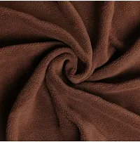 Neeshaa? Polar Fleece Blanket for Single Bed| All Season Ultra Soft  Light-Weight Travel Blanket | 60x90 inch, Brown-thumb2