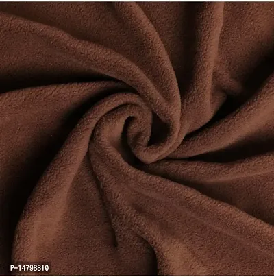 Neeshaa? Polar Fleece Blanket for Single Bed| All Season Ultra Soft  Light-Weight Travel Blanket | 60x90 inch, Brown-thumb3