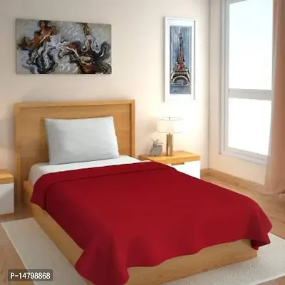 Neekshaa Polar Fleece Blanket for Single Bed| All Season Ultra Soft  Light-Weight Travel Blanket | 60x90 inch, Red