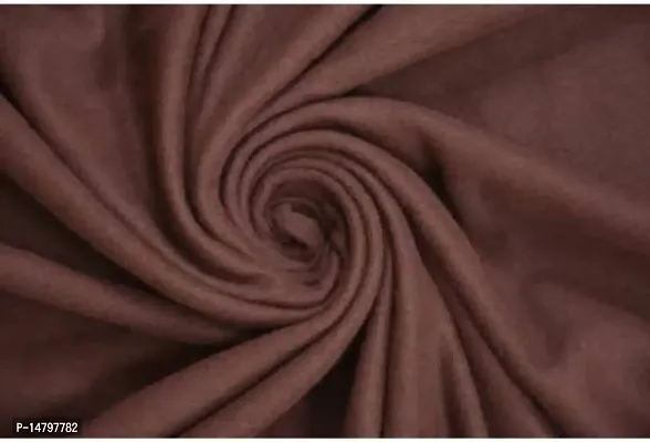 Neekshaa All Season Multipurpose Plain Fleece Polar Single Bed Light Weight Blanket, Color- Brown (228 x 152 cm)-thumb3