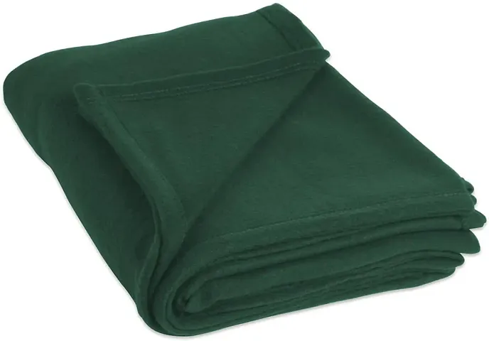 Neekshaa All Season Plain/Solid Light Weight Polar Fleece Single Bed Blanket (152 x 228 cm)