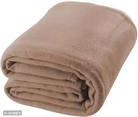 Neeshaa? Soft  Warm Single Bed Plain Polar Fleece Blanket, Size- 60*90 inch (Colour: Cream)