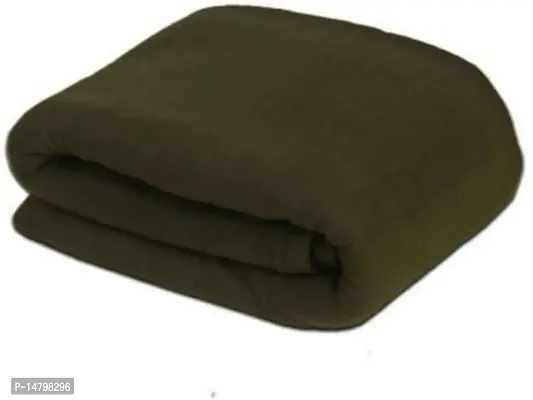 Neekshaa Polar Fleece Single Bed Ac Blanket / Bedsheet for All Season, Color- Green (228 x 152 cm)