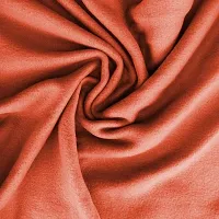 Neeshaa? Plain Polar Fleece Single Bed Blanket Warm Soft  Comfortable for Winter / AC Room / Hotel / Donation / Travelling_Size - 60*90 inch, Color-Orange-thumb2
