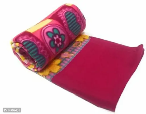Neekshaa Single Bed Floral Printed Fleece Ac Blanket_Size - 60*90 inch, Color-Pink-thumb0