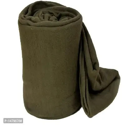 Neeshaa? Plain Polar Fleece Single Bed Blanket Warm Soft  Comfortable for Winter / AC Room / Hotel / Donation / Travelling_Size - 60*90 inch, Color-Green